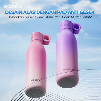 【Outdoor】ecentio outdoor bottle with handle and nozzle aktivitas outdoor tahan dingin 24 jam botol stainless portable tumblr 550ml