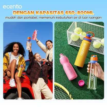 【Dopamine Sport Series】ecentio ourdoor tumbler Stainless olahraga Vacuum 800ml sport aesthetic lari Portable Tetap dingin selama 24 JAM Thermos Botol minum besar