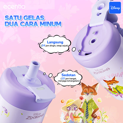 [New Launch] ecentio tumbler stainless 316 Disney Zootopia 750ml / 500ml tahan panas dingin 24 jam botol minum lucu aesthetic portable termos air panas botol minum anak botol minum anak perempuan tumbler anak