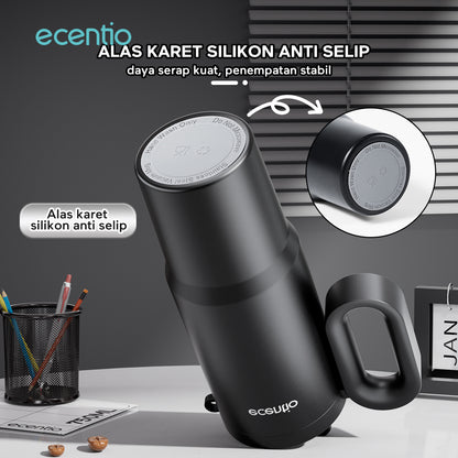 ecentio tumbler Stainless 750ml Portable Thermos Botol minum besar tas tumbler tahan panas dingin 24 jam lucu tumblr aesthetic termos air panas tumbler kopi tumbler sedotan botol minum botol minum sekolahanak laki laki