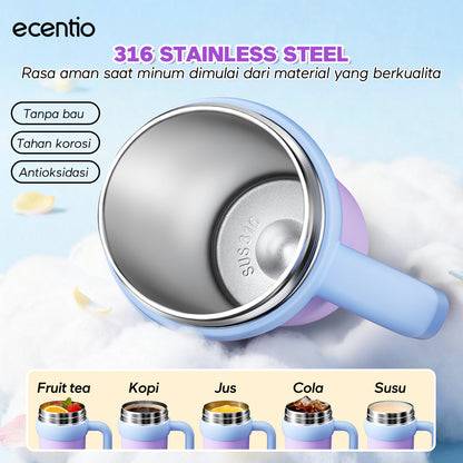 [Soft Cloud Series] ecentio tumbler Stainless protable 750ml/550ml outdoor sport lari Portable Tetap dingin selama 24 JAM Thermos Botol minum besar