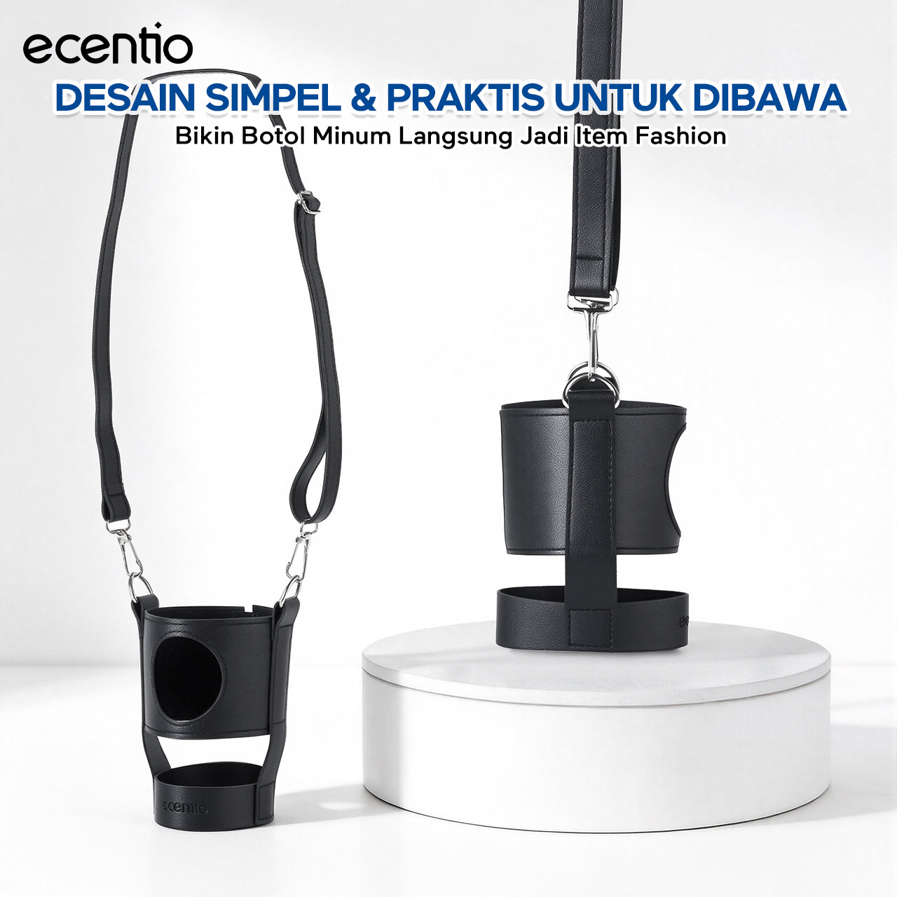 ecentio botol minum aesthetic kuromi series 850ml/580ml/350ml tumbler tahan panas dingin 24 jam portabel tumbler Cocok untuk bepergian ke sekolah termos air panas