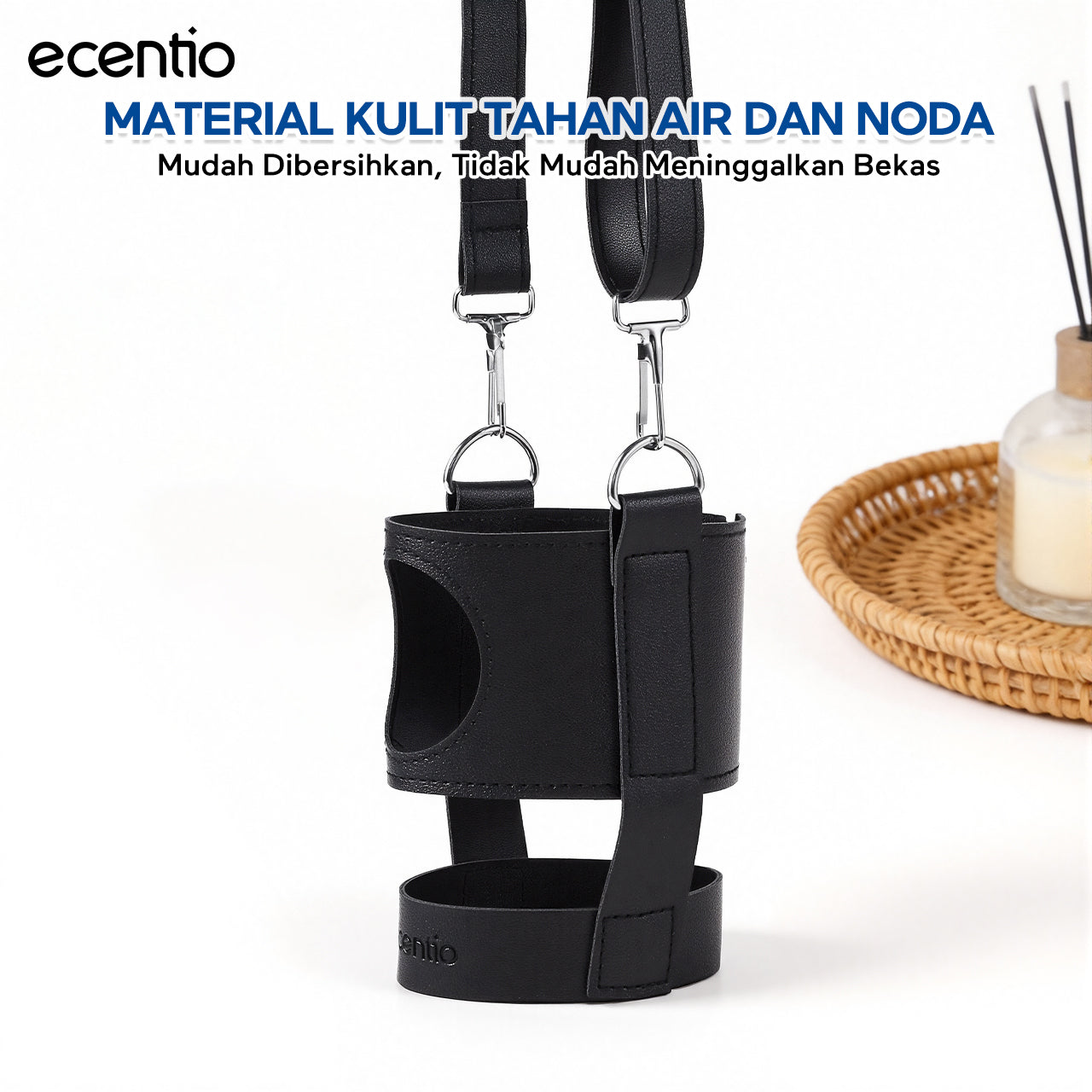 ecentio botol minum aesthetic kuromi series 850ml/580ml/350ml tumbler tahan panas dingin 24 jam portabel tumbler Cocok untuk bepergian ke sekolah termos air panas