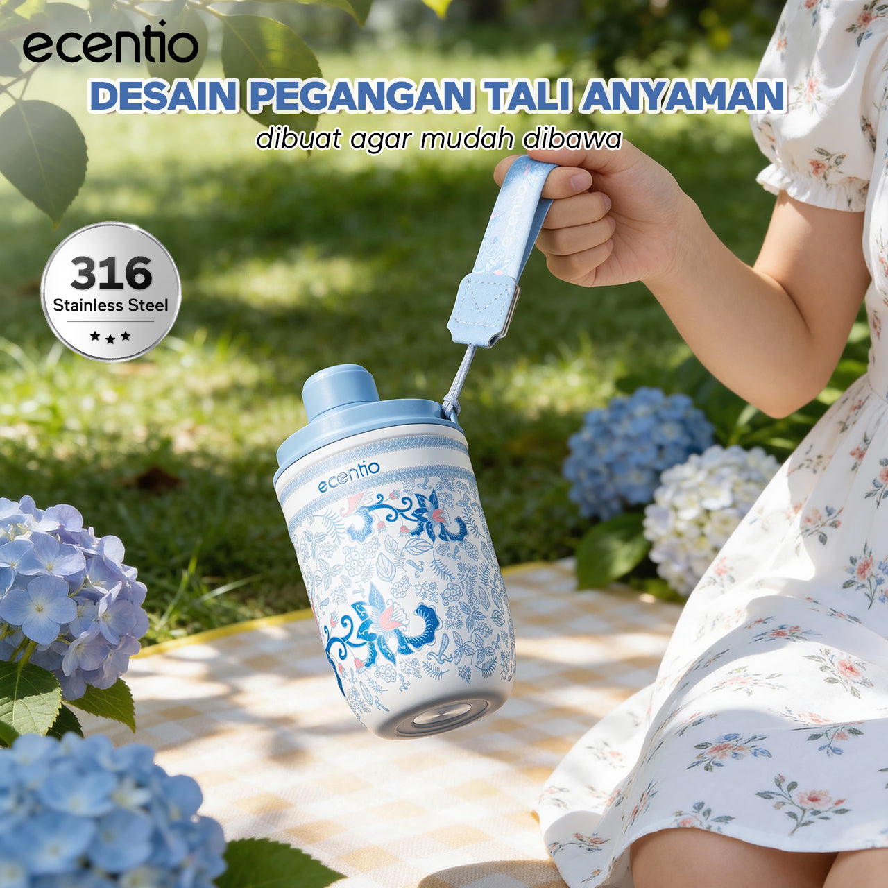 ecentio Ramadhan Gift Set — Batik Tumbler × Snack Box × Sajadah