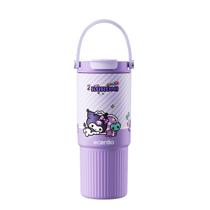ecentio Purple Series Bekal Set — Lunch Box Stainless 2 Layer + 3 Pilihan Botol Minum