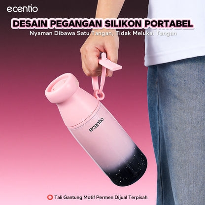 ecentio Tumbler Stainless Portable Botol Minum Aesthetic Anti Bocor 510ml 530ml 1000ml Dingin Tahan Lama 24 Jam Hangat hingga 14 Jam Starry Gradient Series untuk Harian Kantor Sekolah