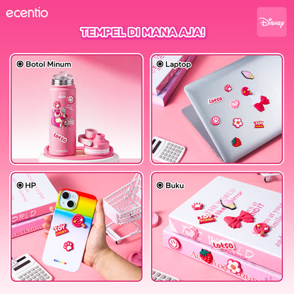 [acc] ecentio stiker Lotso Series PVC Dimensi 3D - Tahan Air Tidak Mudah Luntur Cetakan Tajam 10 Motif Lucu Tempel Dimana Saja untuk Botol HP Dekorasi