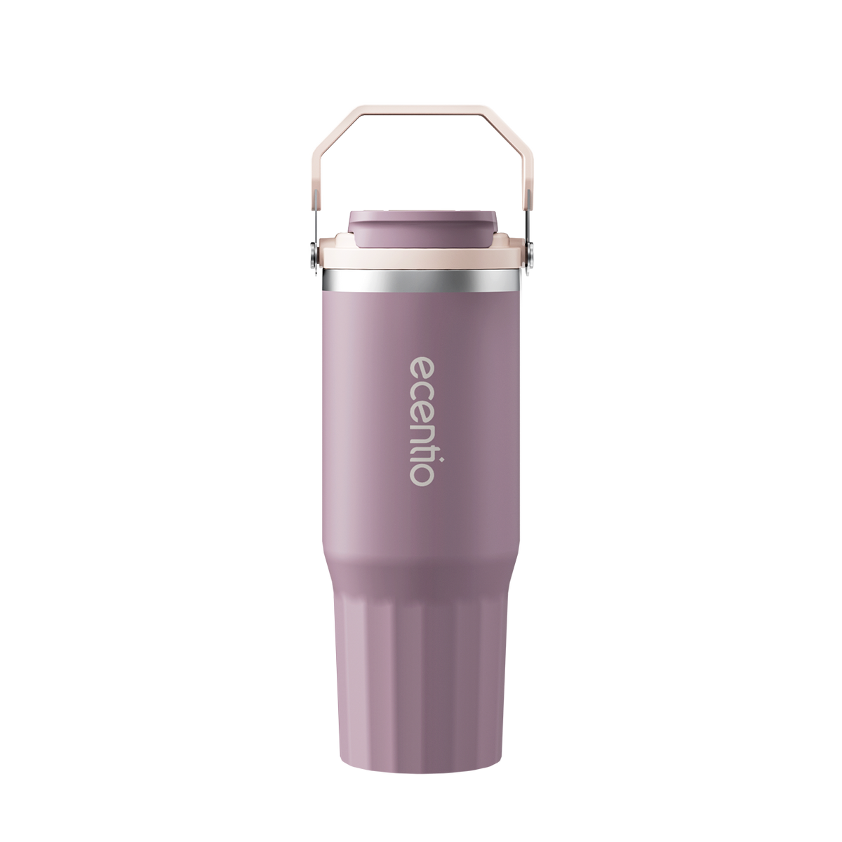 [Mauve Mist Series] ecentio Tumbler 670ml/900ml Desain Minimalis Elegan Botol Minum Portable Aesthetic Lucu Thermos Tahan Panas Dingin 24 Jam Anti Bocor Premium Sedotan Cocok Untuk Sekolah Anak Laki-Laki