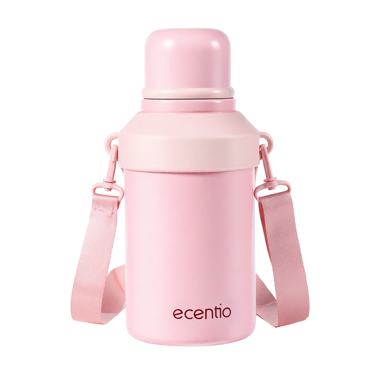 ecentio Termos Air Panas 316 Stainless Steel 1000ml Buka Sekali Tekan Tutup Kedap Udara Bisa Jadi Gelas Sharing Tahan Panas 11 Jam Dingin 24 Jam Desain Aesthetic Portabel Tahan Lama Cocok untuk Camping