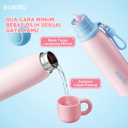 [Tumbler Sport Series] ecentio Tumbler stainless 316 aesthetic Olahraga Botol Minum Sport Portable Tahan Dingin 24Jam 900ml/650ml/600ml Desain Stylish Cocok Untuk Sekolah Olahraga Travelling Aktivitas Sehari Hari