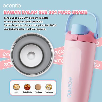 [Tumbler Sport Series] ecentio Tumbler stainless 316 aesthetic Olahraga Botol Minum Sport Portable Tahan Dingin 24Jam 900ml/650ml/600ml Desain Stylish Cocok Untuk Sekolah Olahraga Travelling Aktivitas Sehari Hari