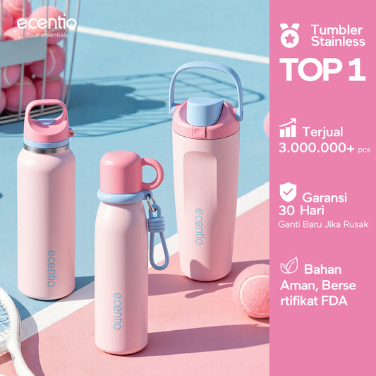 [Tumbler Sport Series] ecentio Tumbler stainless 316 aesthetic Olahraga Botol Minum Sport Portable Tahan Dingin 24Jam 900ml/650ml/600ml Desain Stylish Cocok Untuk Sekolah Olahraga Travelling Aktivitas Sehari Hari
