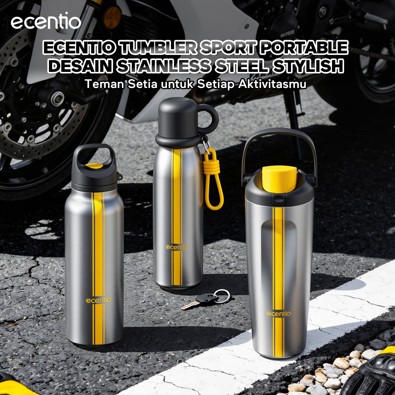 [Tumbler Sport Series] ecentio Tumbler stainless 316 aesthetic Olahraga Botol Minum Sport Portable Tahan Dingin 24Jam 900ml/650ml/600ml Desain Stylish Cocok Untuk Sekolah Olahraga Travelling Aktivitas Sehari Hari