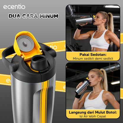[Tumbler Sport Series] ecentio Tumbler stainless 316 aesthetic Olahraga Botol Minum Sport Portable Tahan Dingin 24Jam 900ml/650ml/600ml Desain Stylish Cocok Untuk Sekolah Olahraga Travelling Aktivitas Sehari Hari