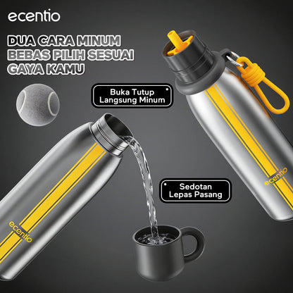 [Tumbler Sport Series] ecentio Tumbler stainless 316 aesthetic Olahraga Botol Minum Sport Portable Tahan Dingin 24Jam 900ml/650ml/600ml Desain Stylish Cocok Untuk Sekolah Olahraga Travelling Aktivitas Sehari Hari