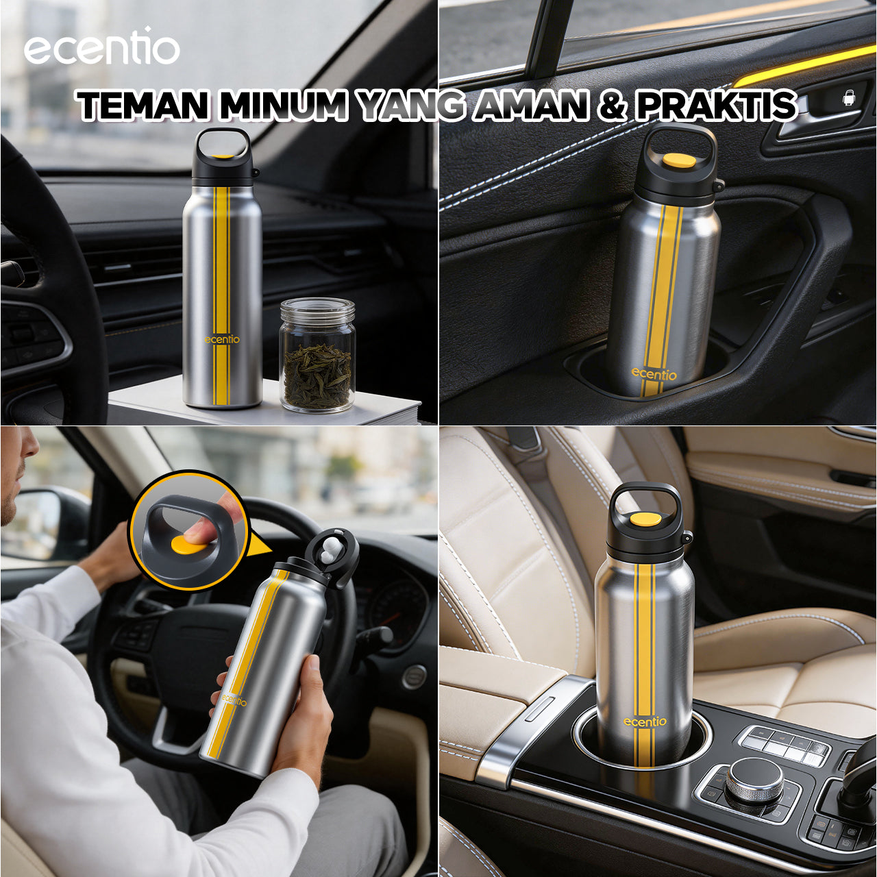 [Tumbler Sport Series] ecentio Tumbler stainless 316 aesthetic Olahraga Botol Minum Sport Portable Tahan Dingin 24Jam 900ml/650ml/600ml Desain Stylish Cocok Untuk Sekolah Olahraga Travelling Aktivitas Sehari Hari