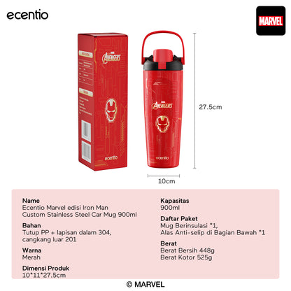 [Marvel Series] ecentio tumbler stainless 900ml/480ml Spider Man botol minum aesthetic olahraga portable termos air panas botol minum 1 liter anti tumpah tahan panas 24 jam handle tersembunyi