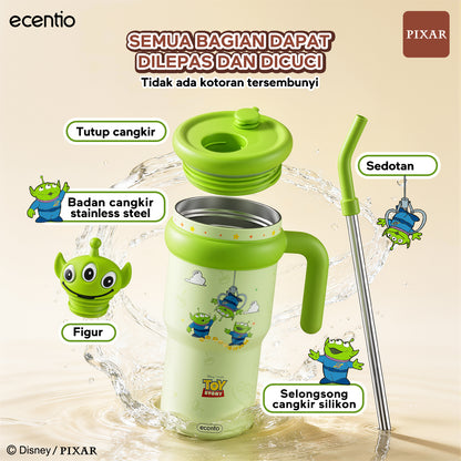 Pre-Order [Toy story series] ecentio tumbler stainless 316 aesthetic 800ml/670ml/500ml Portable Thermos Botol Minum Besar Dengan Tas Tahan Panas Dingin 24 Jam Aesthetic Lucu Termos Air Panas Kopi Dengan Sedotan Cocok Untuk Sekolah Anak Laki-Laki
