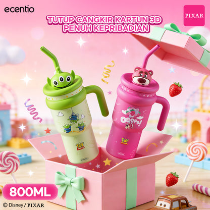 Pre-Order [Toy story series] ecentio tumbler stainless 316 aesthetic 800ml/670ml/500ml Portable Thermos Botol Minum Besar Dengan Tas Tahan Panas Dingin 24 Jam Aesthetic Lucu Termos Air Panas Kopi Dengan Sedotan Cocok Untuk Sekolah Anak Laki-Laki