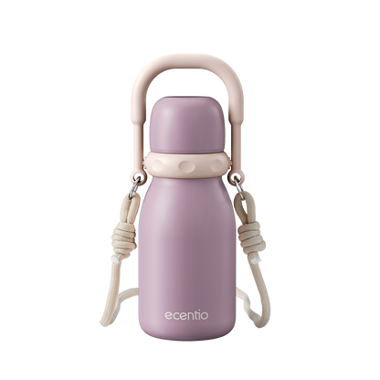 [Mauve Mist Series] ecentio Tumbler 670ml/900ml Desain Minimalis Elegan Botol Minum Portable Aesthetic Lucu Thermos Tahan Panas Dingin 24 Jam Anti Bocor Premium Sedotan Cocok Untuk Sekolah Anak Laki-Laki
