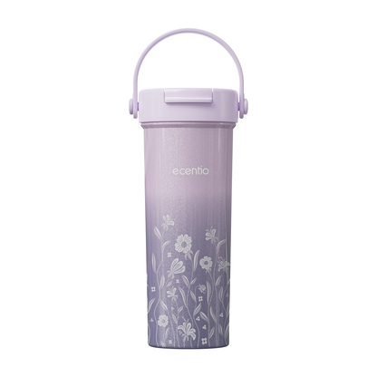 [Pearl Bloom series] ecentio Tumbler 400ml/680ml/850ml Desain Minimalis Elegan Botol Minum Portable Aesthetic Lucu Thermos Tahan Panas Dingin 24 Jam Anti Bocor Premium Sedotan Cocok Untuk Sekolah Anak Laki-Laki