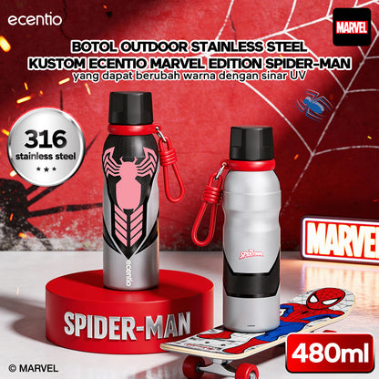 [Marvel Series] ecentio tumbler stainless 900ml/480ml Spider Man botol minum aesthetic olahraga portable termos air panas botol minum 1 liter anti tumpah tahan panas 24 jam handle tersembunyi