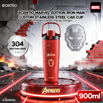 [Marvel Series] ecentio tumbler stainless 900ml/480ml Spider Man botol minum aesthetic olahraga portable termos air panas botol minum 1 liter anti tumpah tahan panas 24 jam handle tersembunyi