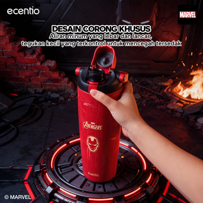 [Marvel Series] ecentio tumbler stainless 900ml/480ml Spider Man botol minum aesthetic olahraga portable termos air panas botol minum 1 liter anti tumpah tahan panas 24 jam handle tersembunyi