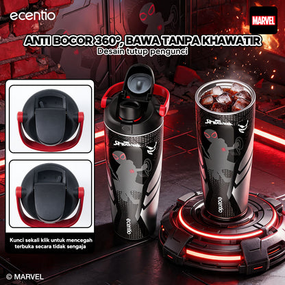 [Marvel Series] ecentio tumbler stainless 900ml/480ml Spider Man botol minum aesthetic olahraga portable termos air panas botol minum 1 liter anti tumpah tahan panas 24 jam handle tersembunyi