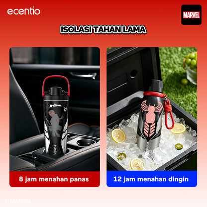 [Marvel Series] ecentio tumbler stainless 900ml/480ml Spider Man botol minum aesthetic olahraga portable termos air panas botol minum 1 liter anti tumpah tahan panas 24 jam handle tersembunyi