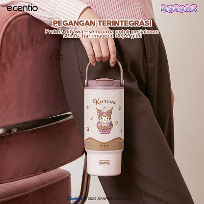[Kuromi] [HOT] ecentio Tumbler Stainless 900ml Sanrio Portable Thermos Botol Minum Besar Dengan Tas Tahan Panas Dingin 24 Jam Aesthetic Lucu Termos Air Panas Kopi Dengan Sedotan Cocok Untuk Sekolah Anak Laki-Laki