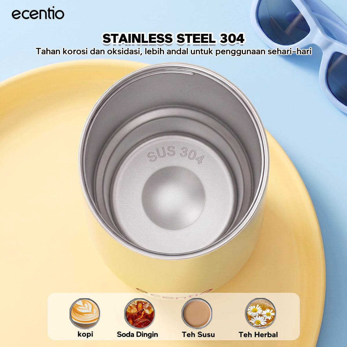 [Dopamine Series] ecentio Tumbler Stainless 900ml Portable Thermos Botol Minum Besar Dengan Tas Tahan Panas Dingin 24 Jam Aesthetic Lucu Termos Air Panas Kopi Dengan Sedotan Cocok Untuk Sekolah Anak Laki-Laki