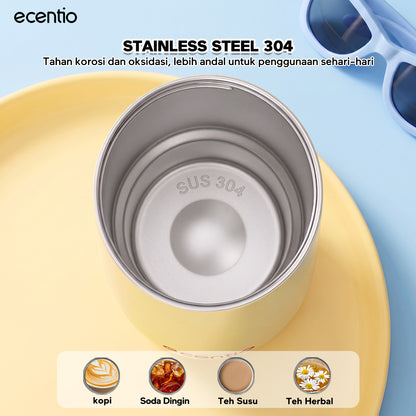 [Dopamine Series] ecentio Tumbler Stainless 900ml Portable Thermos Botol Minum Besar Dengan Tas Tahan Panas Dingin 24 Jam Aesthetic Lucu Termos Air Panas Kopi Dengan Sedotan Cocok Untuk Sekolah Anak Laki-Laki
