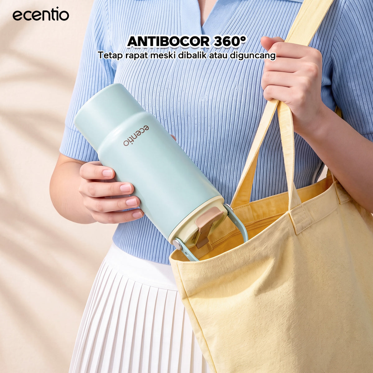 [Dopamine Series] ecentio Tumbler Stainless 900ml Portable Thermos Botol Minum Besar Dengan Tas Tahan Panas Dingin 24 Jam Aesthetic Lucu Termos Air Panas Kopi Dengan Sedotan Cocok Untuk Sekolah Anak Laki-Laki