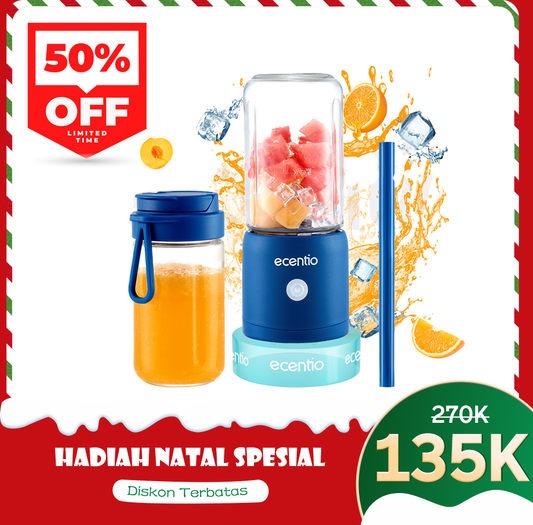 【GARANSI 30 HARI】ecentio 2 cup Juicer 10 Mata Pisau Blender mini Jus