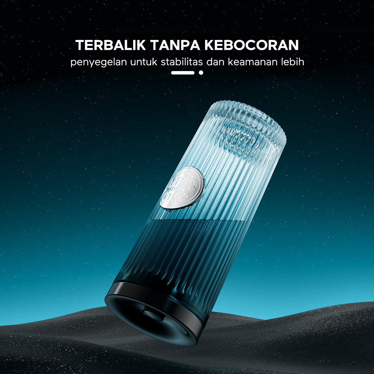 ecentio Ramadan Tumblr Gelas Kaca Perak Seri Radiant 470ml Botol Minum
