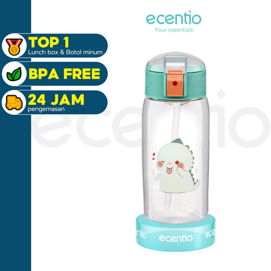 ecentio botol minum anak karakter lucu unik sedotan tumbler BPA Free 500ML