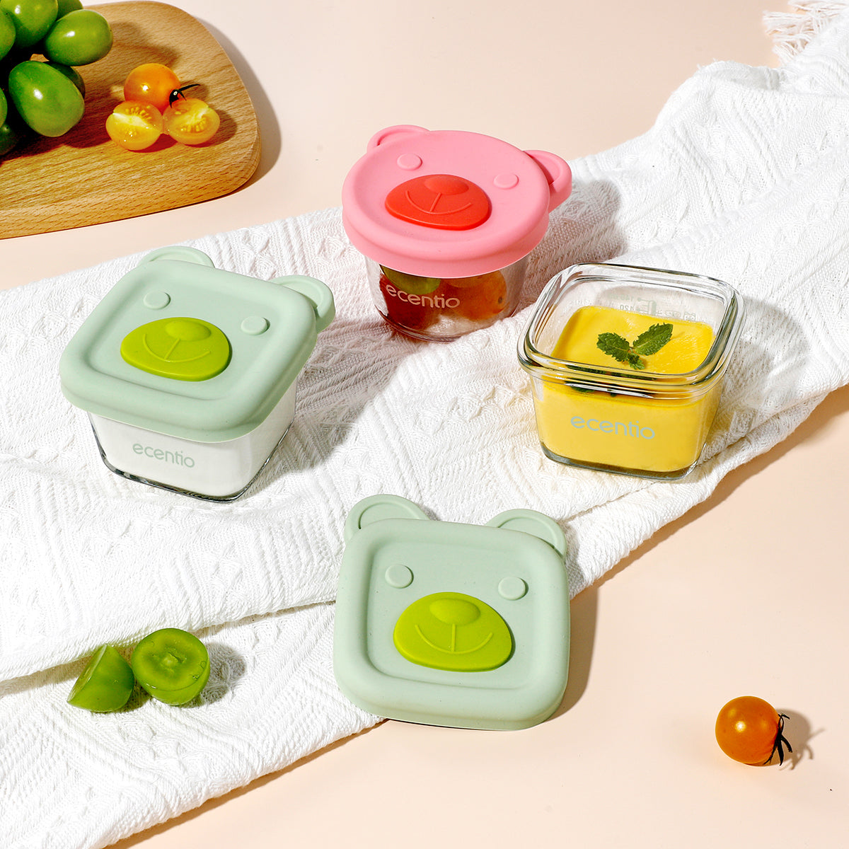 ecentio Kotak Makanan Tambahan Anak Set 3 Pcs - ecentio