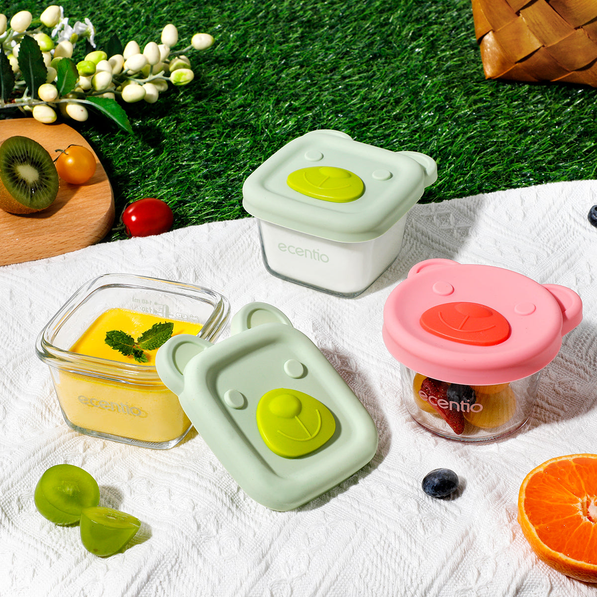 ecentio Kotak Makanan Tambahan Anak Set 3 Pcs - ecentio