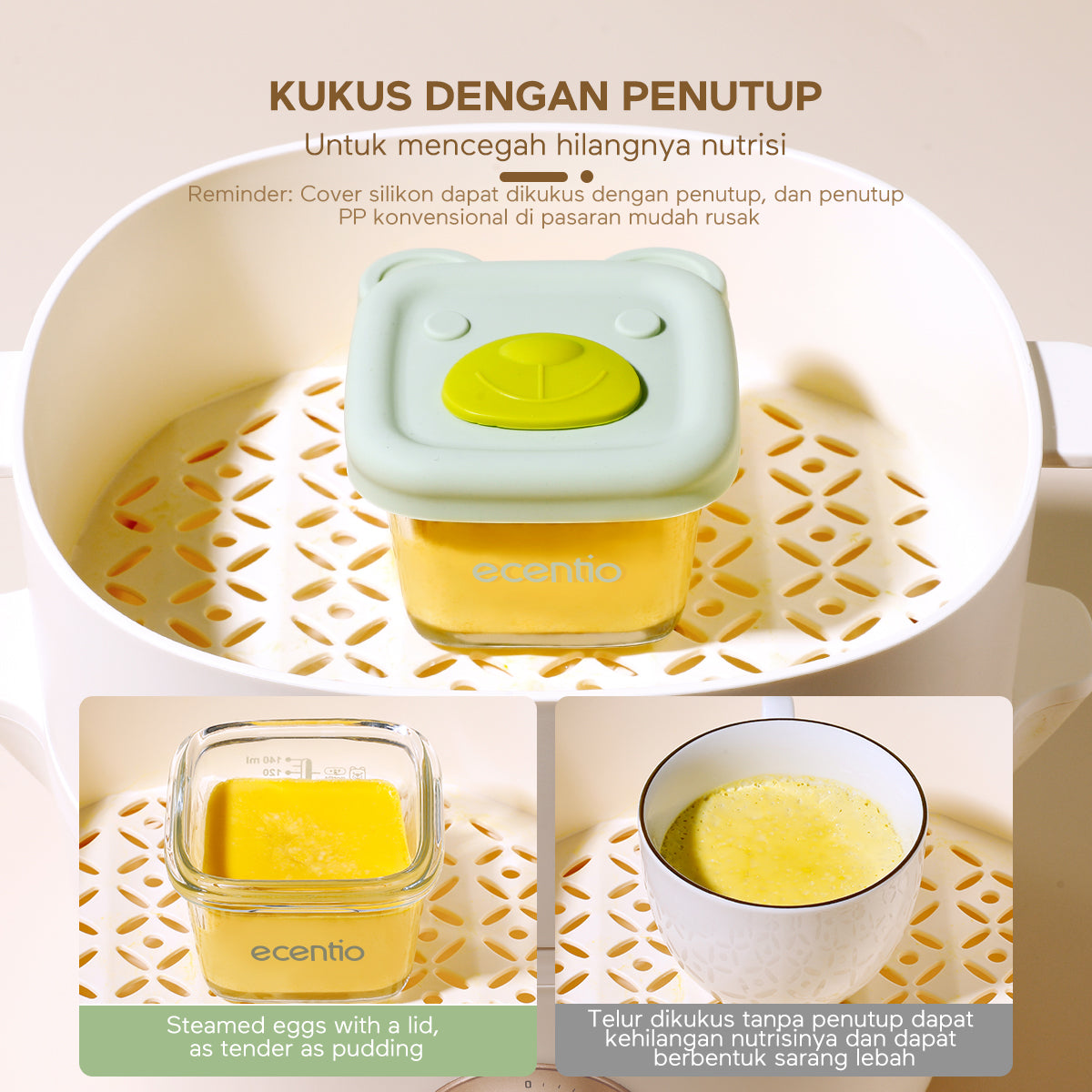 ecentio Kotak Makanan Tambahan Anak Set 3 Pcs - ecentio