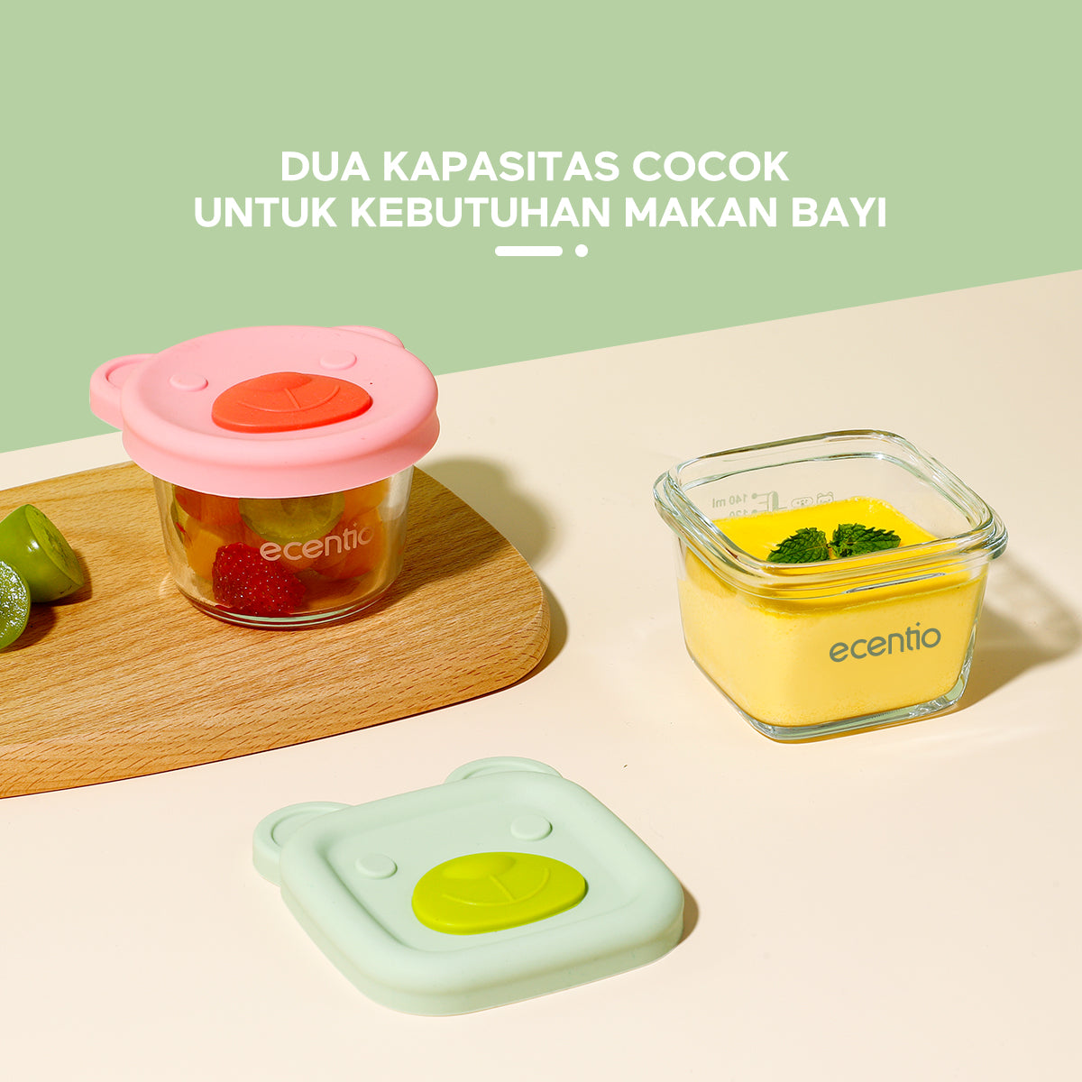 ecentio Kotak Makanan Tambahan Anak Set 3 Pcs - ecentio