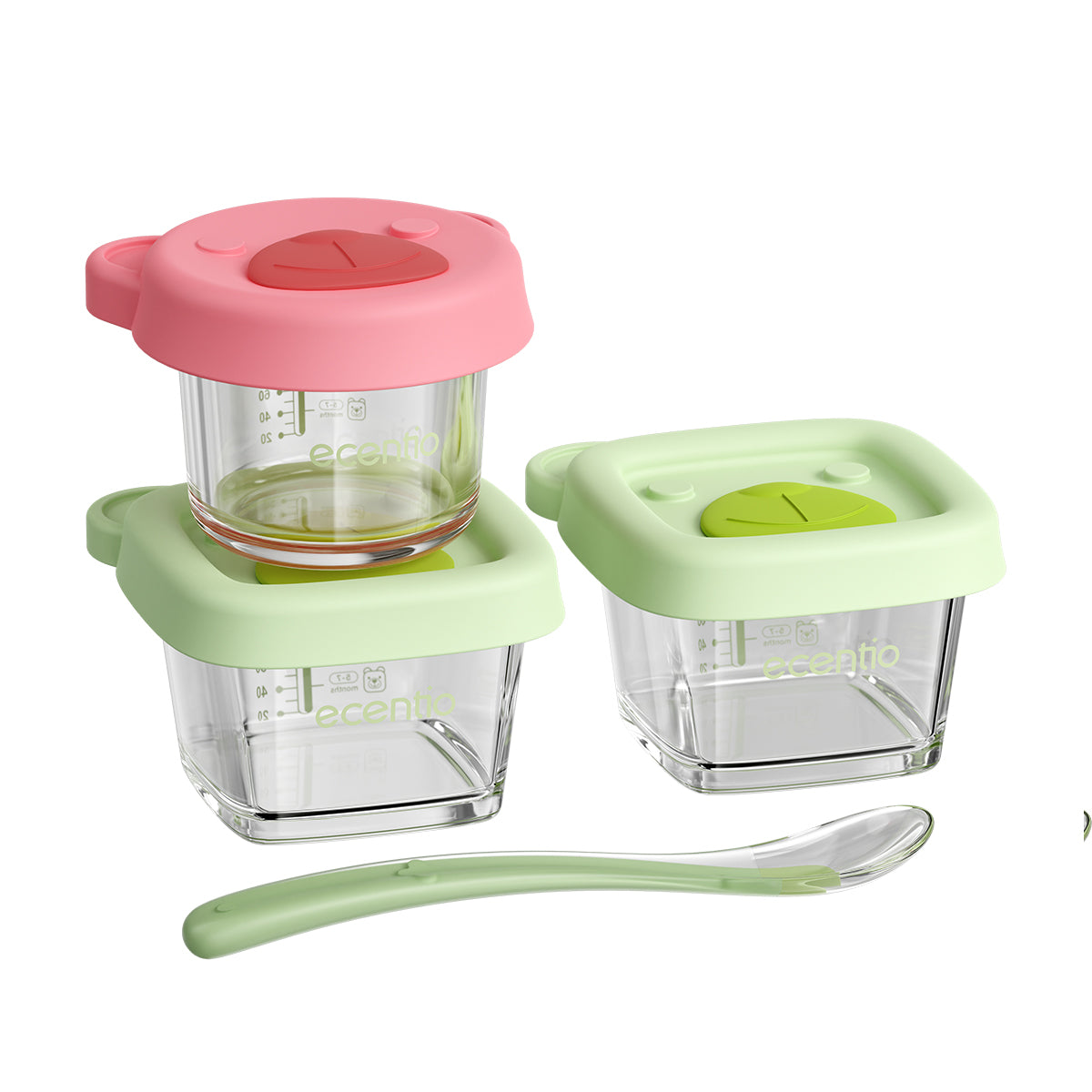 ecentio Kotak Makanan Tambahan Anak Set 3 Pcs - ecentio