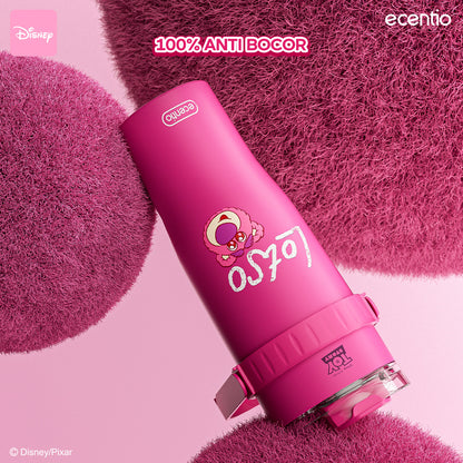 【Original】ecentio tumbler stainless 1.2L Disney Lotso tahan dingin 24jam botol dengan sedotan