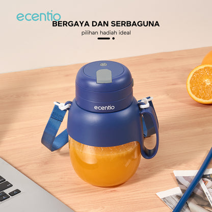 ecentio juicer portable 1000ml 10 mata pisau stainless 304 dengan sedotan blender mini