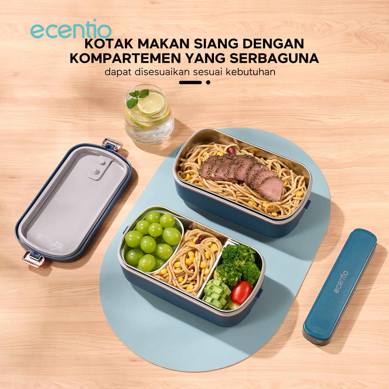 【🌟Pre-Order】zecentio lunch box electric portable 304 stainless set tas bekal 36W free sendok tempat makan