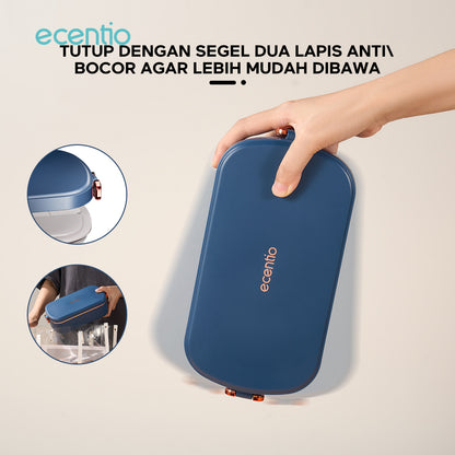 ecentio lunch box 304 stainless anti tumpah electric portable kotak makan