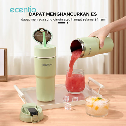 ecentio juicer cup 10 mata pisau tahan dingin 8 jam stainless 316 blender mini portable 700ml