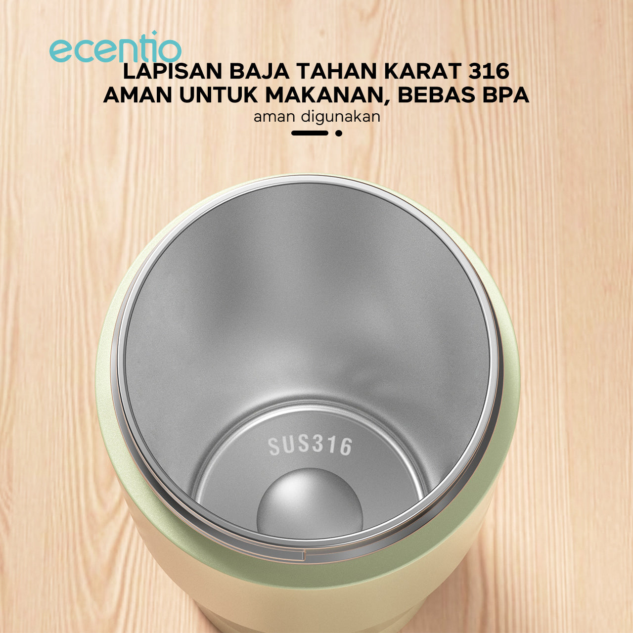 ecentio juicer cup 10 mata pisau tahan dingin 8 jam stainless 316 blender mini portable 700ml