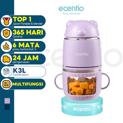 ecentio Food Processor Food Chopper 350ml Mesin Penghalus Daging dan Buah Garansi Resmi 1 Tahun