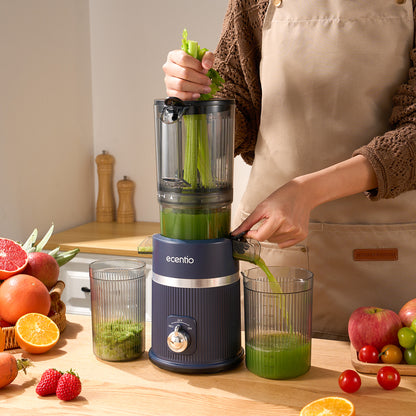 ecentio slow juicer portable 112mm caliber multifungsi blender 550ml+600ml garansi satu tahun